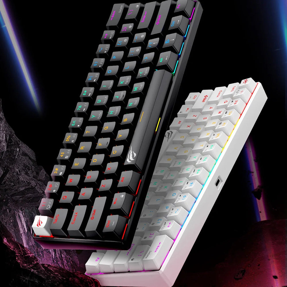Teclado Gaming HAVIT KB903L, RGB, 1.8m, Blanco