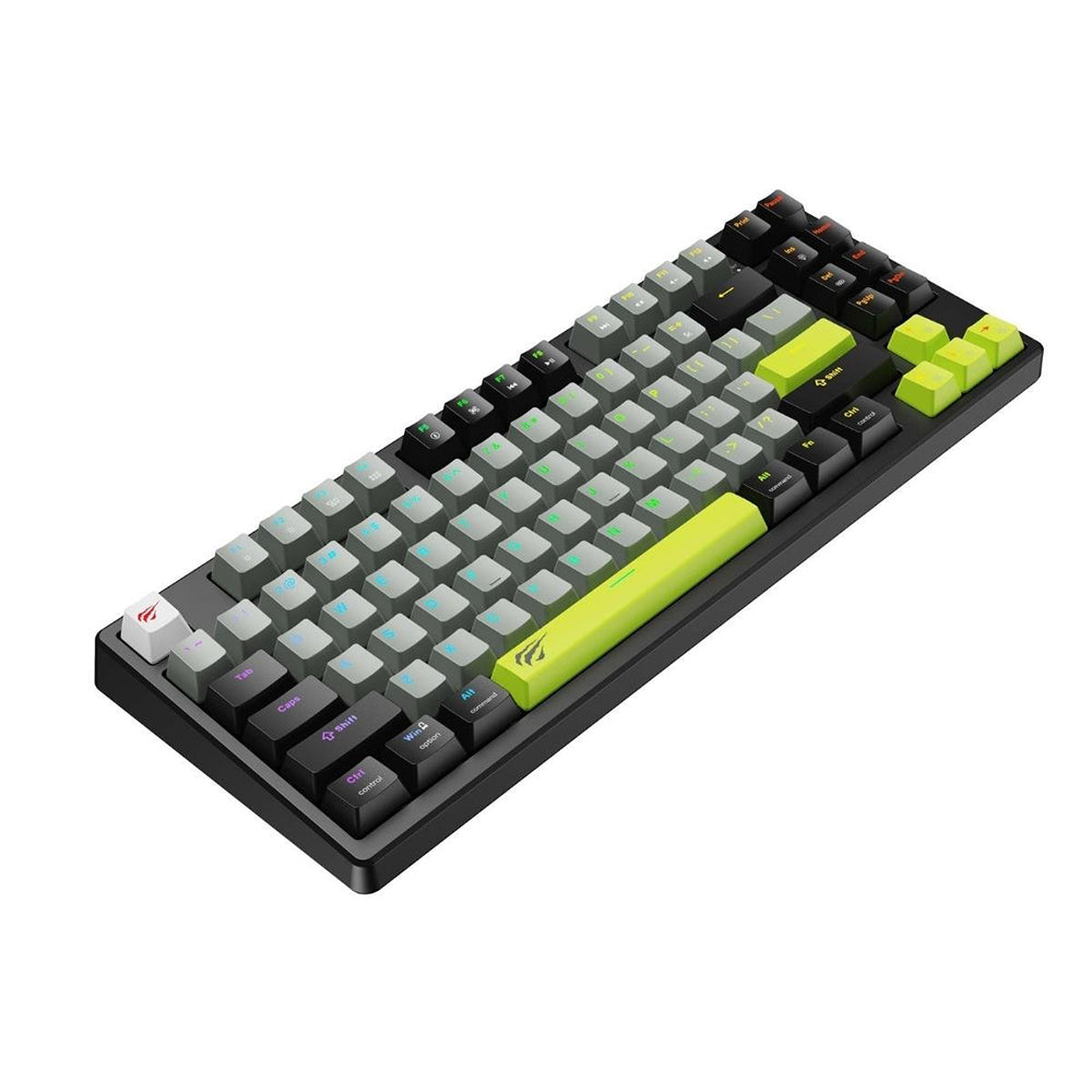 Teclado Gaming HAVIT KB904L, RGB, 1.8m, Negro Verde