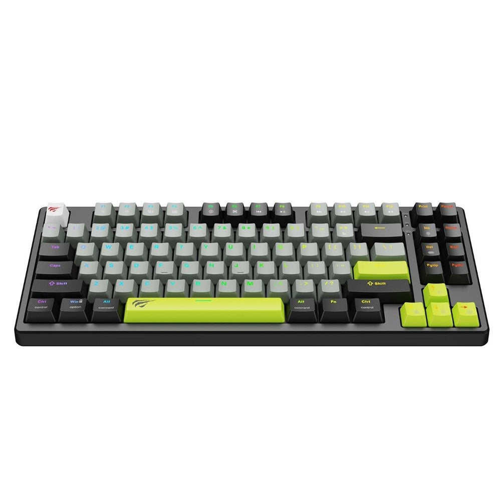 Teclado Gaming HAVIT KB904L, RGB, 1.8m, Negro Verde