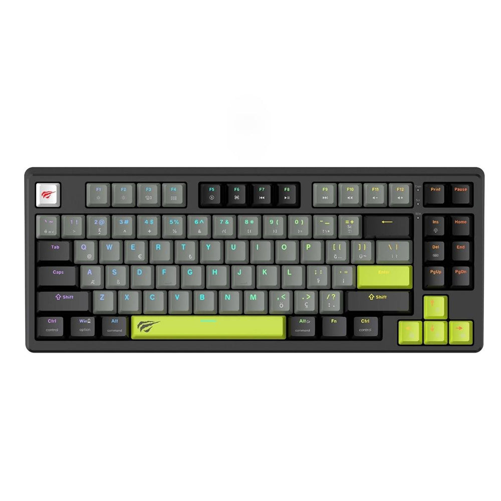 Teclado Gaming HAVIT KB904L, RGB, 1.8m, Negro Verde