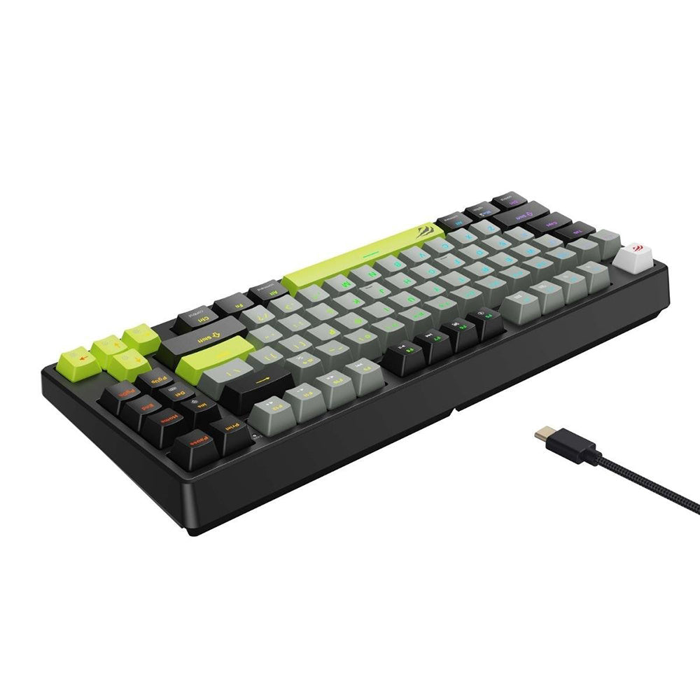 Teclado Gaming HAVIT KB904L, RGB, 1.8m, Negro Verde