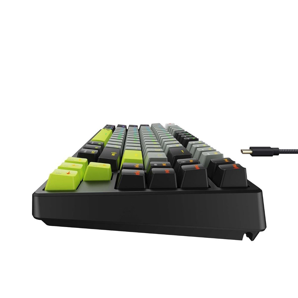 Teclado Gaming HAVIT KB904L, RGB, 1.8m, Negro Verde