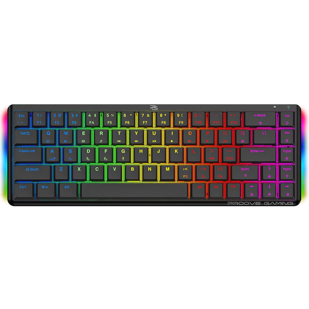 Teclado Gaming Inalámbrico Proove AFK, RGB, BT / Wi-Fi / Cableado, 1.5m, Negro WKAFKEN22001