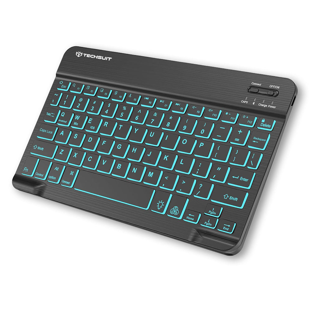 Teclado inalámbrico Techsuit WK1, RGB, Negro