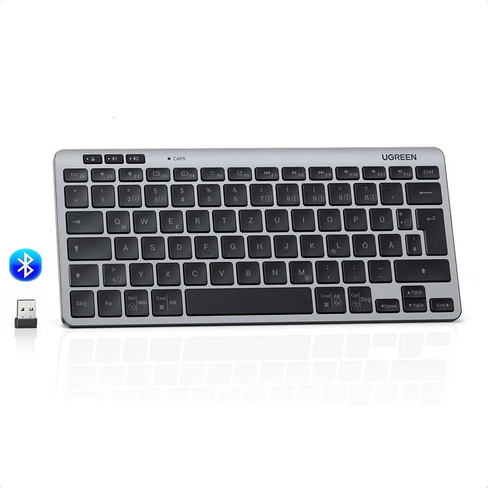 Teclado Inalámbrico UGREEN 75049, BT / Wi-Fi, Negro
