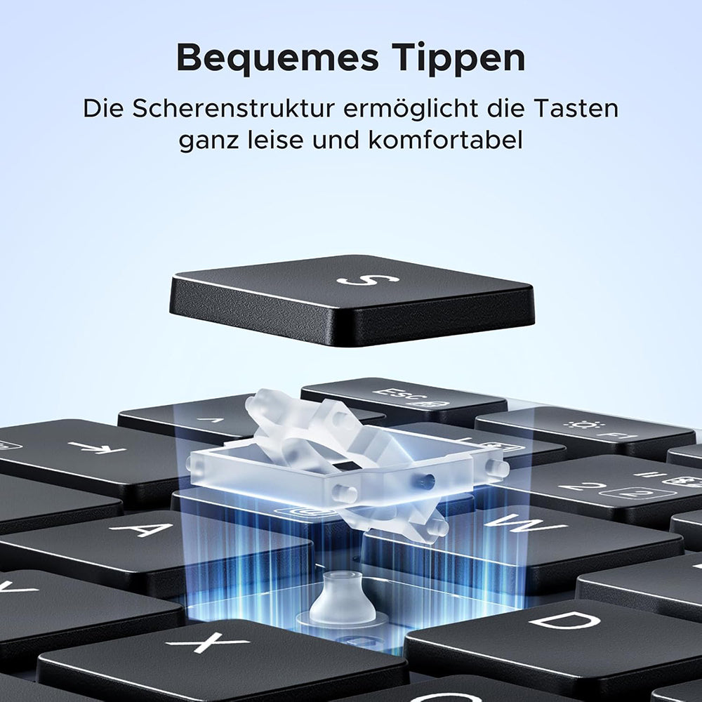 Teclado inalámbrico UGREEN K552 (75163), BT / Wi-Fi, Negro