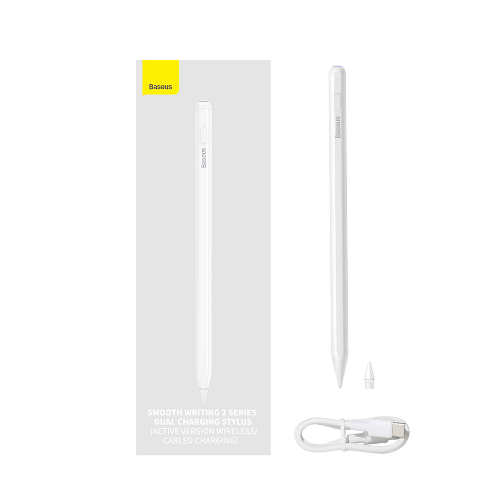 Touch Pen Baseus Smooth Writing 2 Series para Apple iPad, Versión Wireless Activa, Blanco SXBC080102