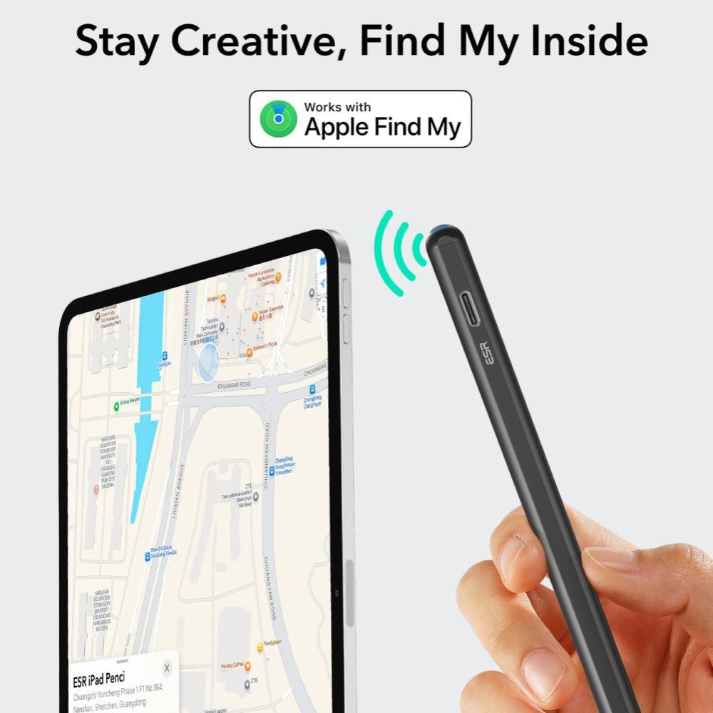 Touch Pen ESR Geo para Apple iPad, Versión Activa, Negro