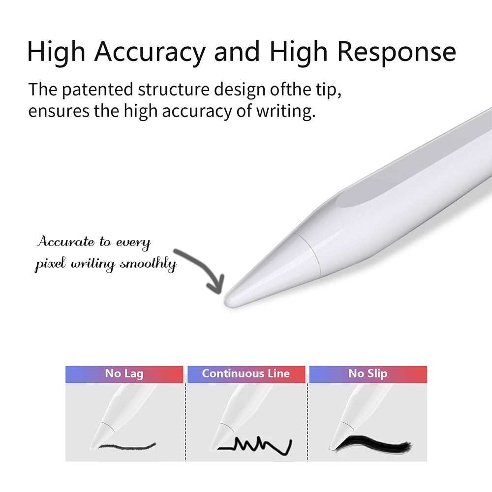 Touch Pen Techsuit AC10-CP para Apple iPad, Versión Activa, Blanco