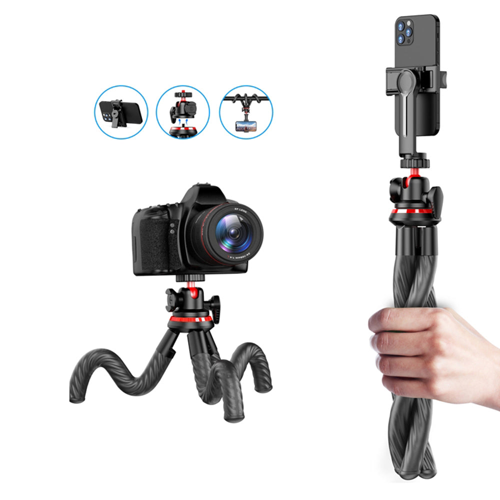 Trípode 1/4inch Techsuit C02, Negro