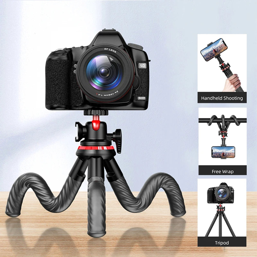 Trípode 1/4inch Techsuit C02, Negro