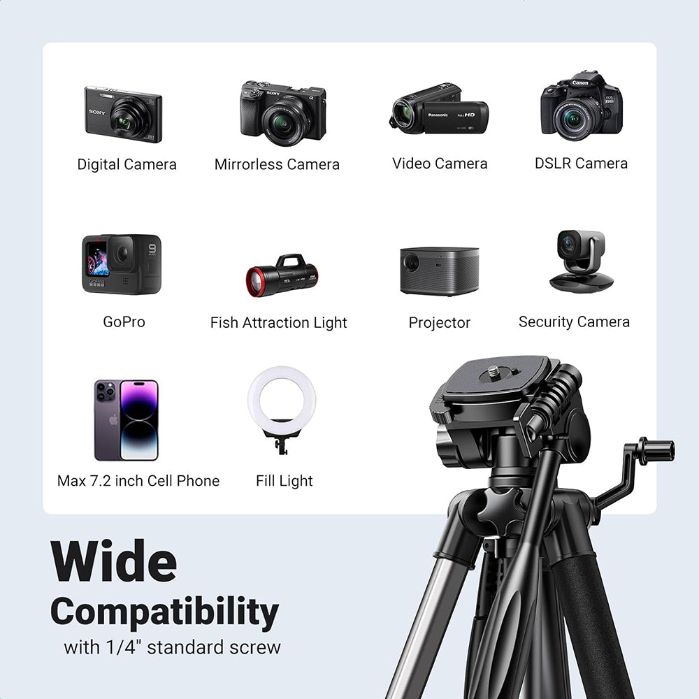 UGREEN LP661 (15187) 1/4inch Tripod, Black