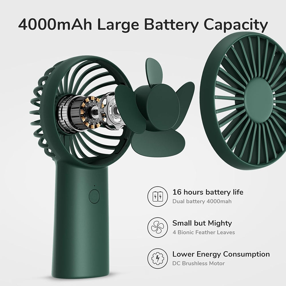 Ventilador Portátil JisuLife FA20X, Verde