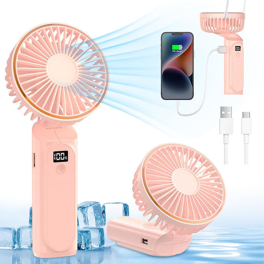 Ventilador Portátil Techsuit M12, Rosa