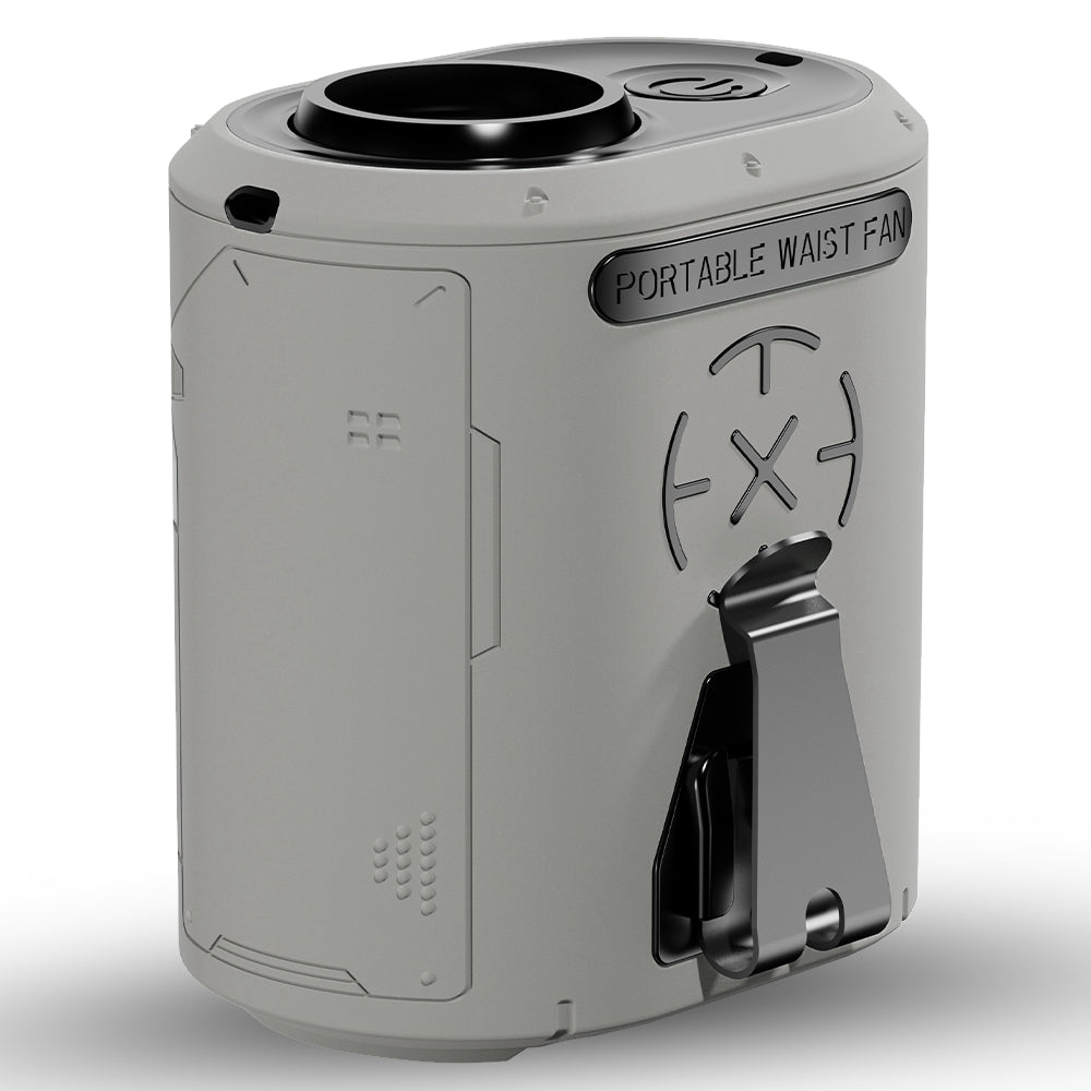 Ventilador Portátil Techsuit Z14 con batería externa 5000mAh, Gris