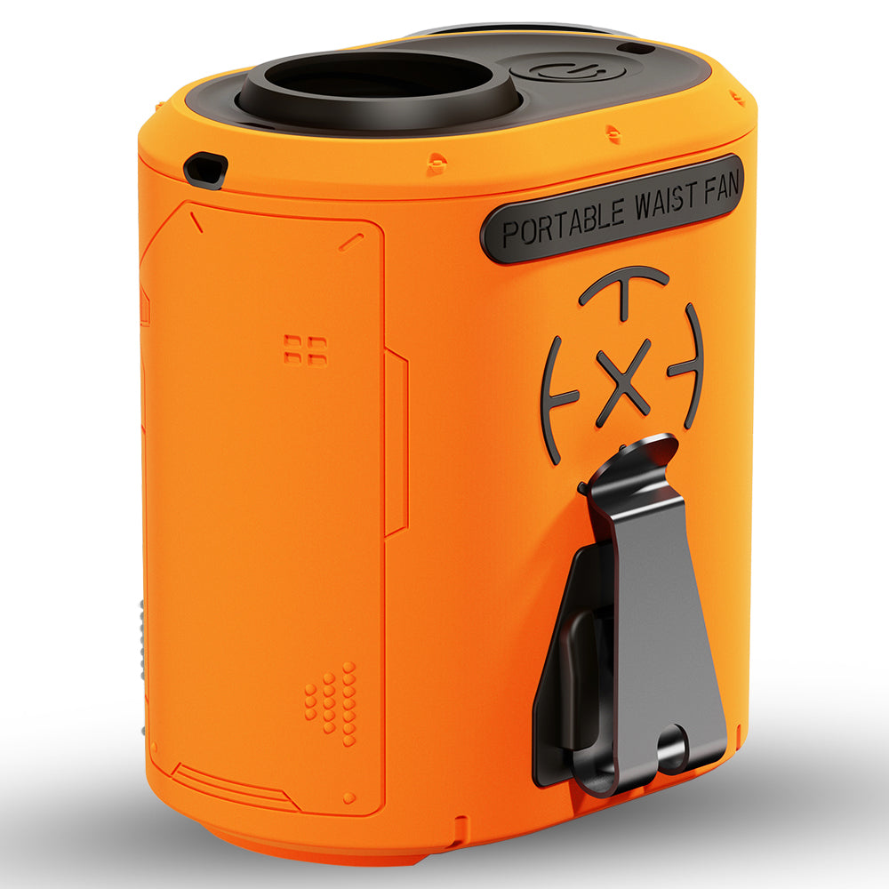 Ventilador Portátil Techsuit Z14 con batería externa 5000mAh, Naranja