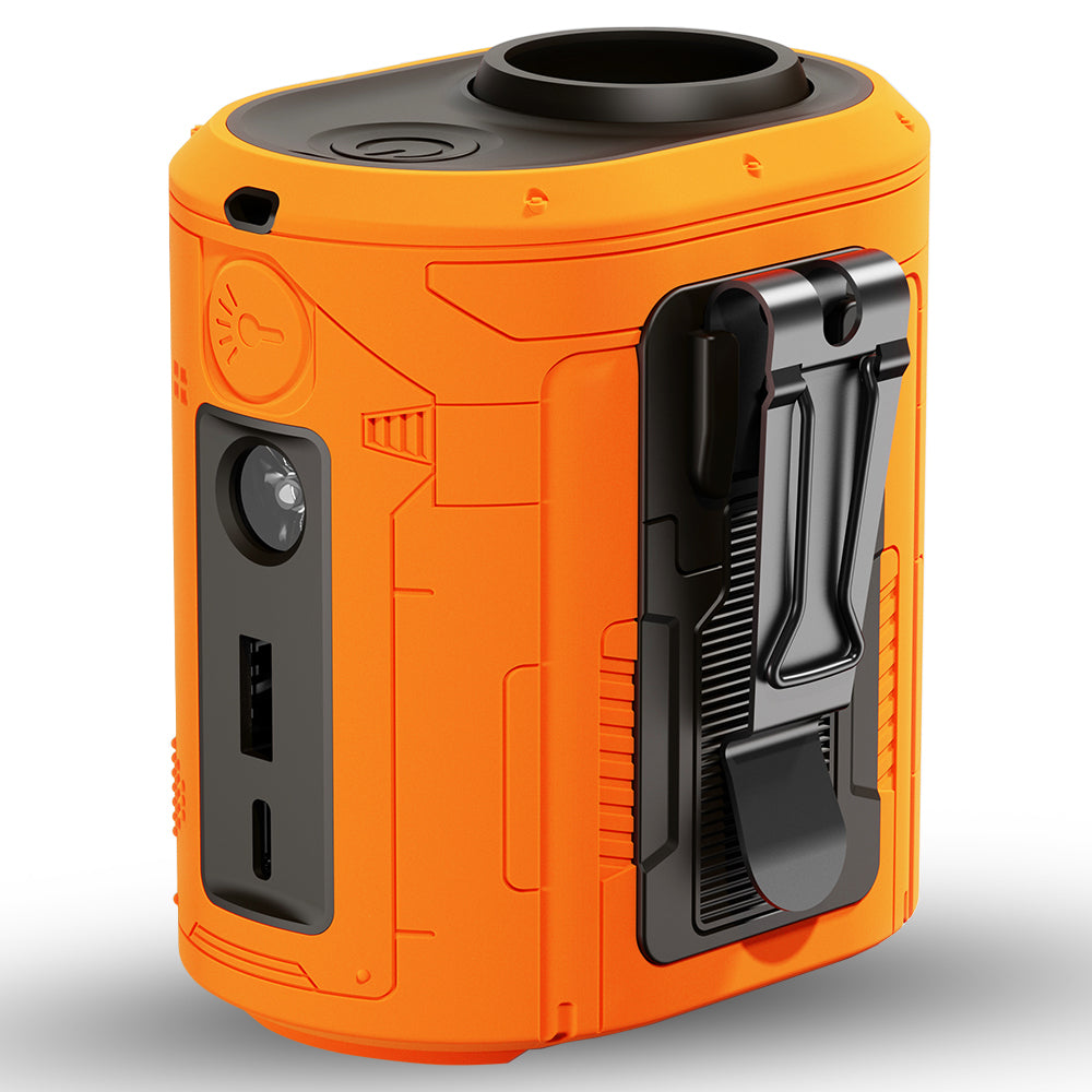 Ventilador Portátil Techsuit Z14 con batería externa 5000mAh, Naranja