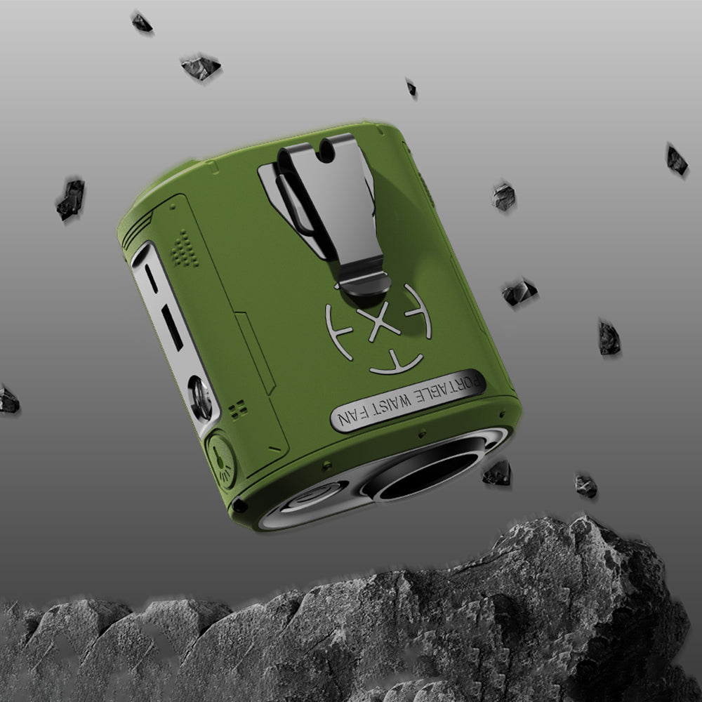 Ventilador Portátil Techsuit Z14 con batería externa 5000mAh, Verde