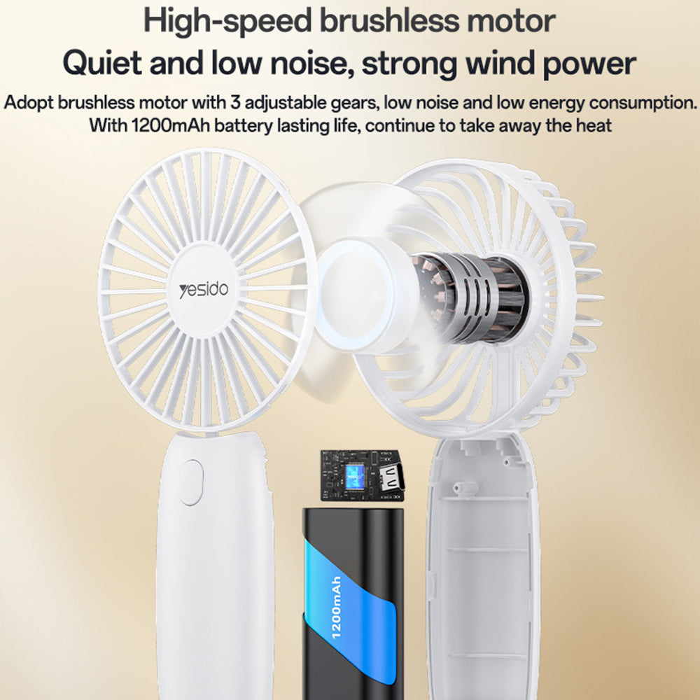 Ventilador Portátil Yesido YF15, Blanco