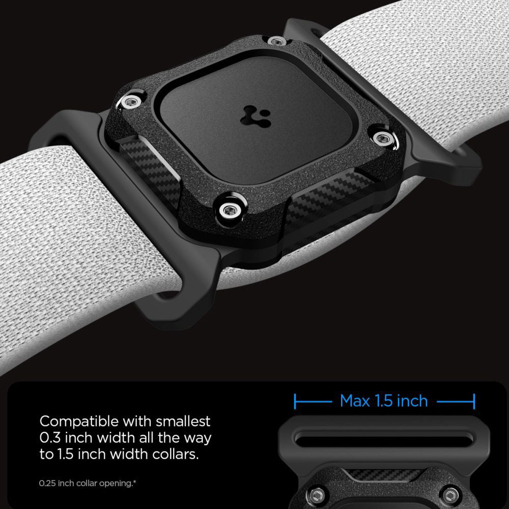 Soporte Spigen Tough Armor para Apple AirTag en Collar de Mascota, Negro