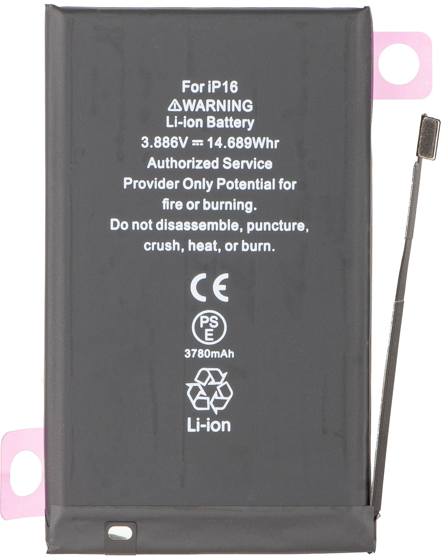 Batería Apple iPhone 16, Alta Capacidad