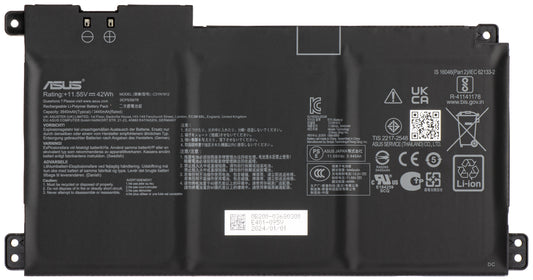 Batería Asus E410 BATT / BYD PRIS / C31N1912, 3640mAh, Service Pack 0B200-03680000