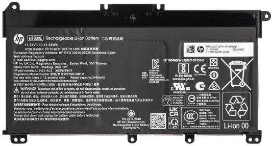 Batería HP HT03041XL-PR+PL, 3600mAh, 41Wh, 3 celdas, Service Pack L11119-855 