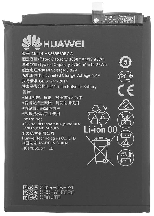 Batería Huawei nova 5T / Mate 20 Lite / P10 Plus, HB38658989ECW, Service Pack 24023250