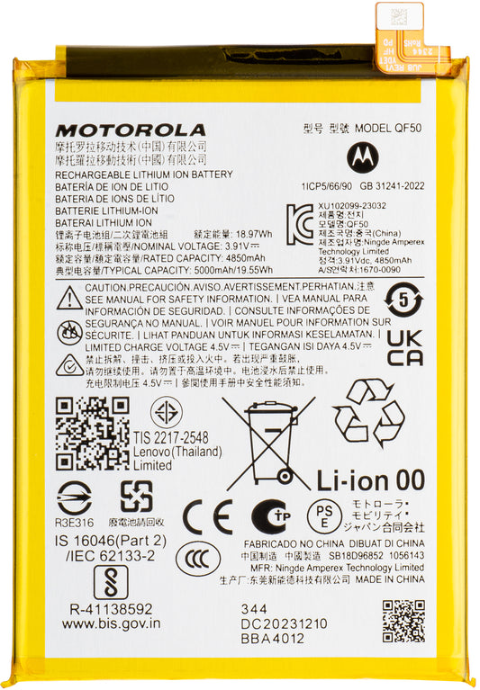 Batería Motorola Moto Moto G04 / G24 / G34, QF50, Service Pack SB18D96852