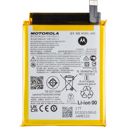 Batería Motorola Moto Moto G60S, LK50, Service Pack SB18C77773 