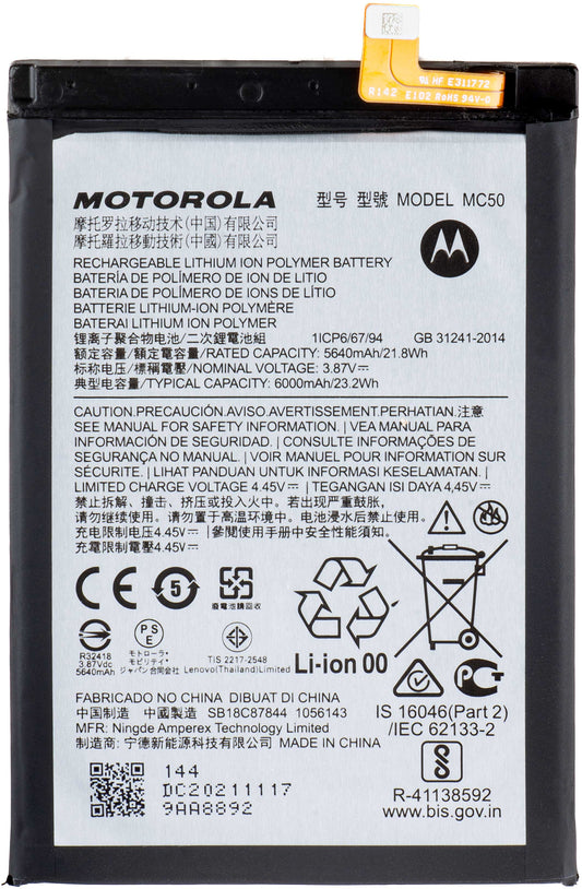 Batería Motorola Moto G9 Power, MC50, Service Pack SB18C87844 