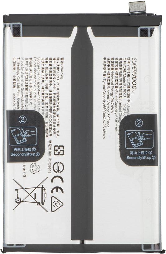 Batería Oppo Reno15 F / A6 Pro 5G, BLPD13, Service Pack 621035000423