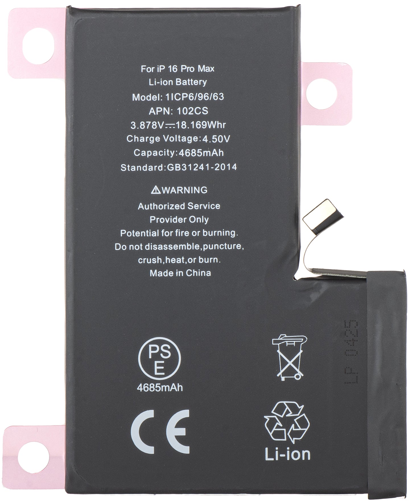 Batería para Apple iPhone 16 Pro Max