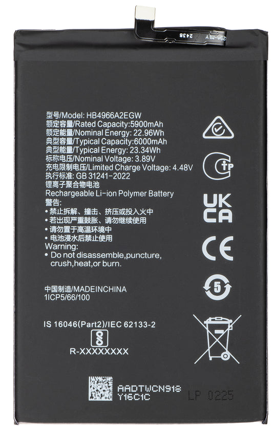 Batería para Honor X7b 4G, HB4966A2EGW