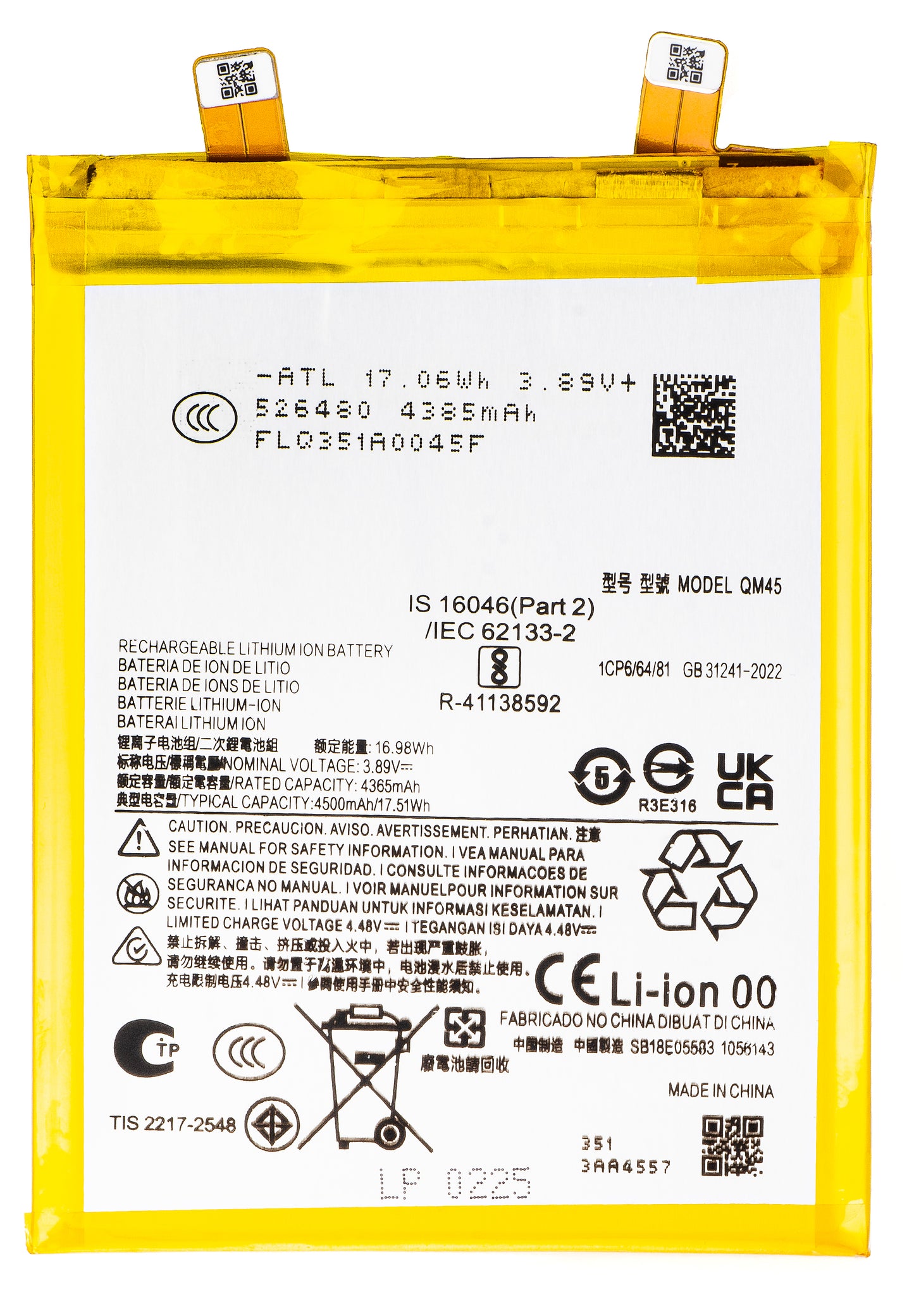 Batería para Motorola Edge 50 Pro, QM45