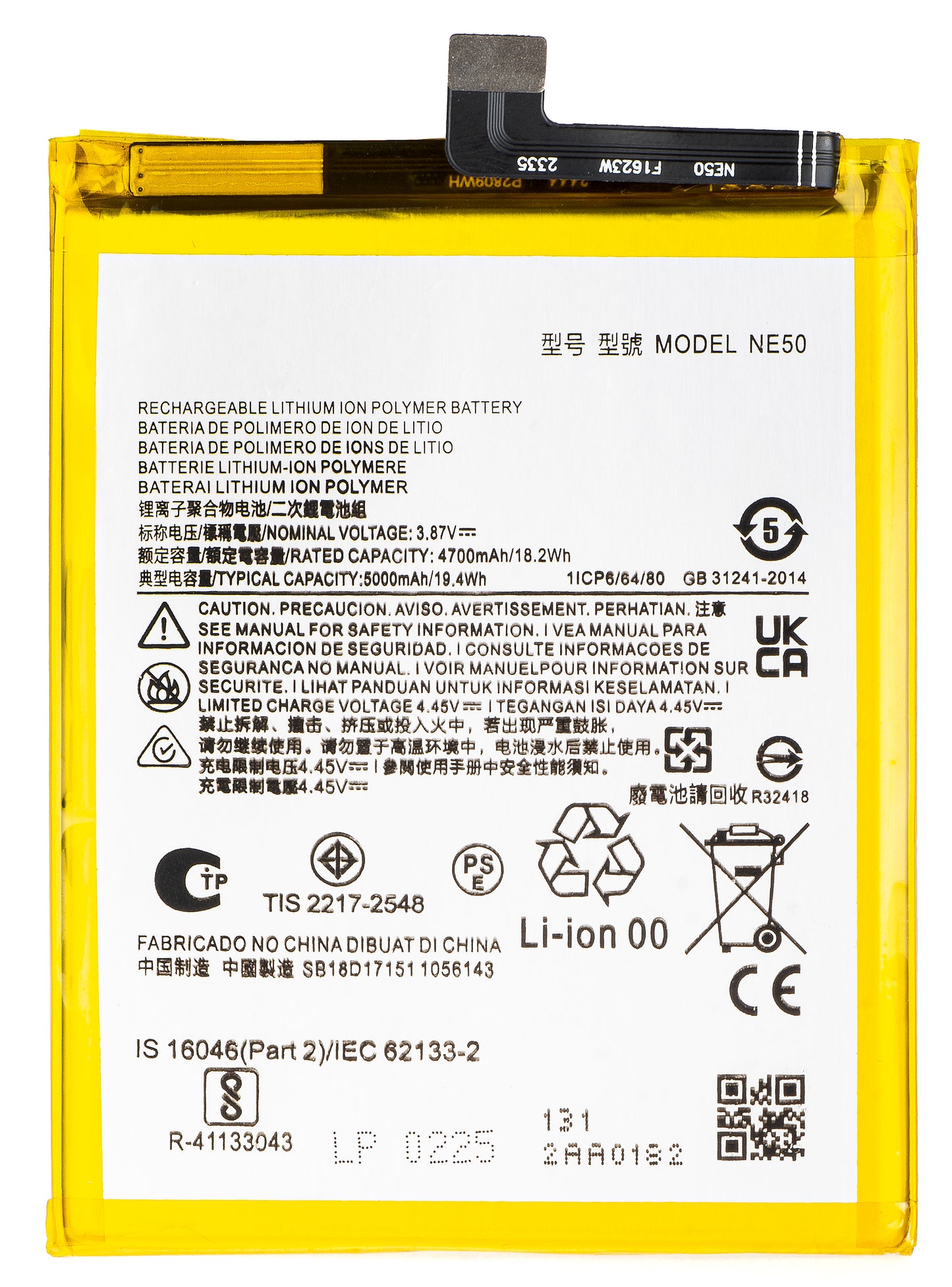 Batería para Motorola Moto G72 / G52 / G82, NE50