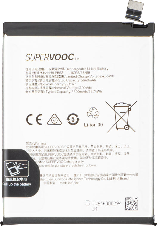 Batería para Oppo Reno13 Pro, BLPB53, Service Pack 621035000203