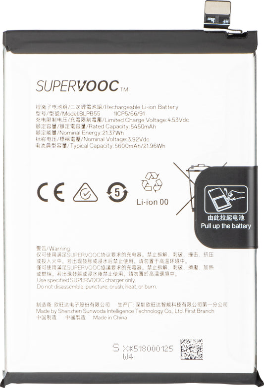 Batería para Oppo Reno13, BLPB55, Service Pack 621035000206