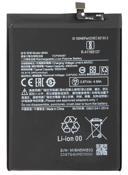 Batería para Xiaomi Redmi 10 2022 / Note 10T 5G / 10 (2021) / Note 10 5G / Poco M3 Pro 5G, BN5A