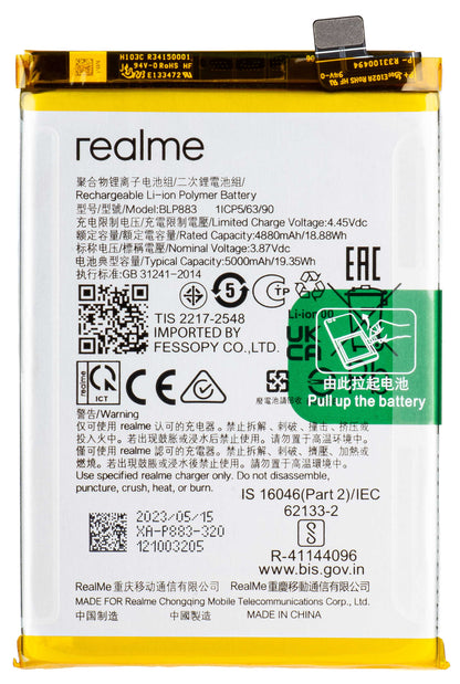 Batería Realme 9/8 5G, BLP883, Service Pack 4909768 