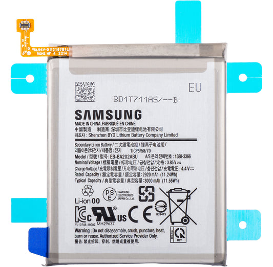 Batería Samsung Galaxy A10e A102 / A20e A202, EB-BA202ABU, Service Pack GH82-20188A 