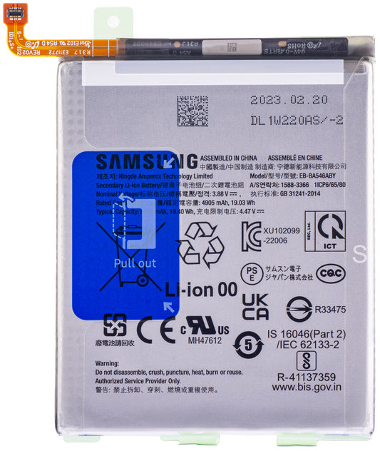 Batería Samsung Galaxy A55 5G A556 / A25 A256 / A54 A546 / A34 A346 / A33 5G A336, EB-BA546ABY, Service Pack GH82-31204A