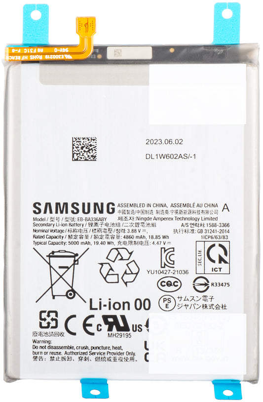 Batería Samsung Galaxy A53 5G A536 / A33 5G A336, EB-BA336ABY, Service Pack GH82-28027A