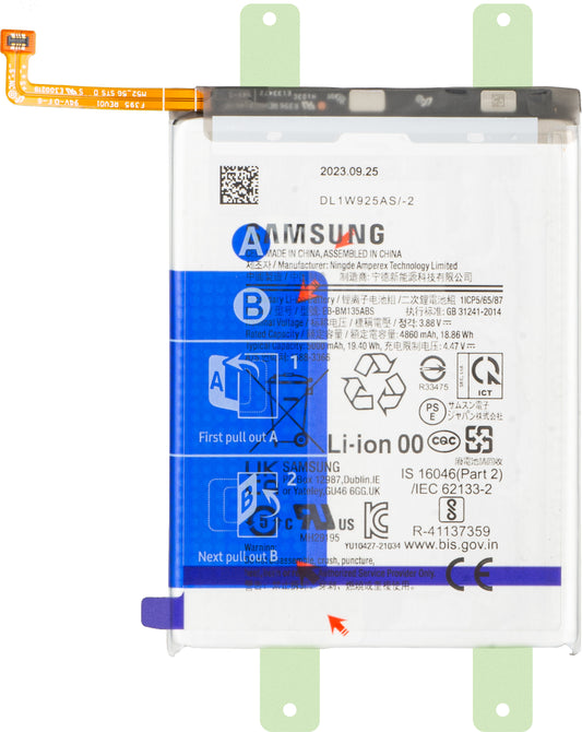 Batería Samsung Galaxy M13 M135 / A13 5G A136, EB-BM135ABS, Paquete de Servicio GH82-29136A