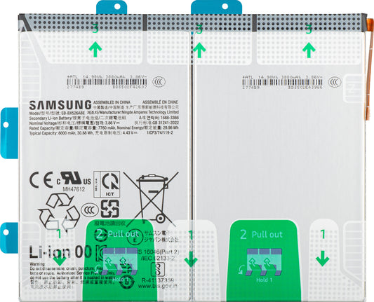 Batería Samsung Galaxy Tab S10 FE, EB-BX526ABE, Service Pack GH82-37144A