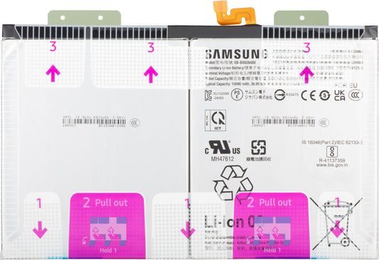 Batería Samsung Galaxy Tab S10 FE+, EB-BX828ABE, Service Pack GH82-37171A