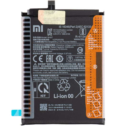 Batería Xiaomi Poco X3 Pro, BN57, Service Pack 460200007D1G 