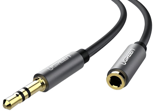 Adaptador de Audio 3.5mm - 3.5mm UGREEN AV118, 0.5m, Negro