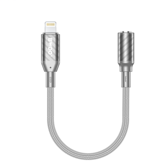 Adaptador de Audio Lightning - 3.5mm BWOO BZ66, Gris