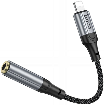 Adaptador de Audio Lightning - 3.5mm HOCO LS36A, Gris